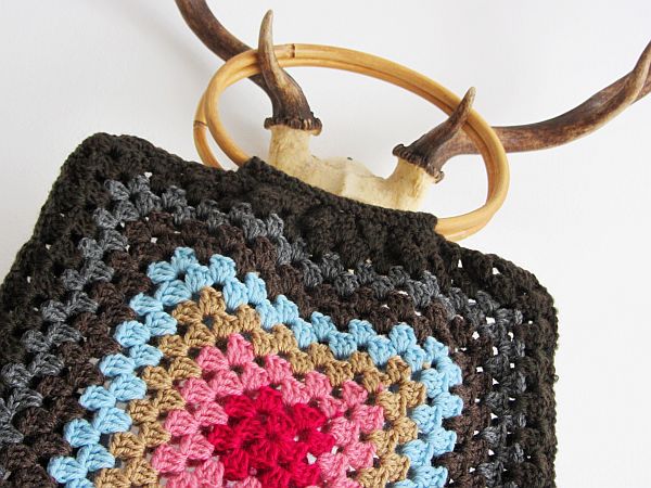 Häkeltasche close up