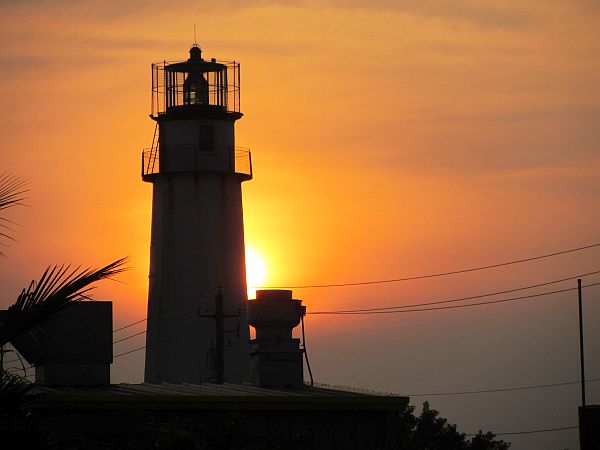 Nacht am Meer Leuchtturm